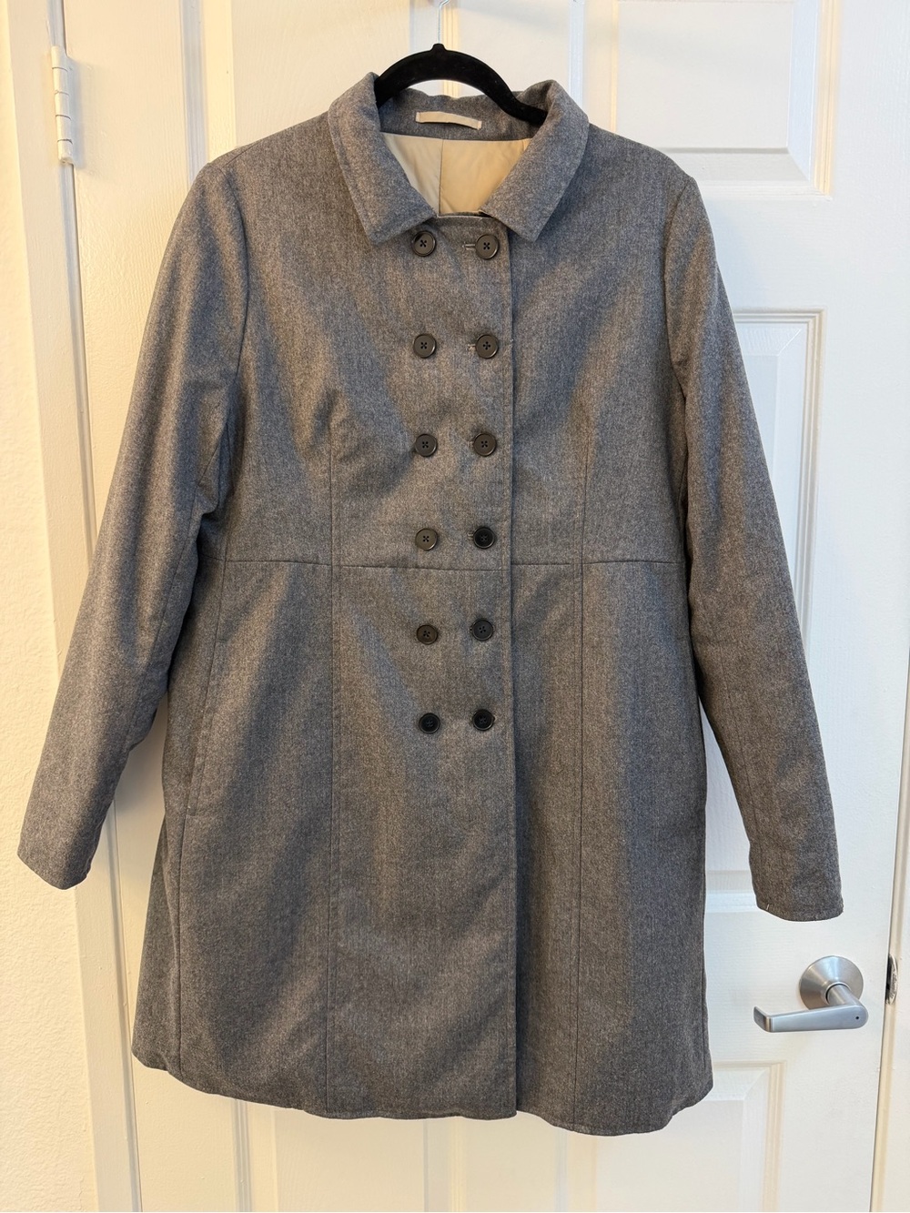 Lardini Gabriele Pasini Reversible Wool Down 3/4 Coat Gray IT 44 US XS Men’s